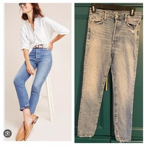 Citizens of Humanity Olivia high rise slim ankle jeans w distressing